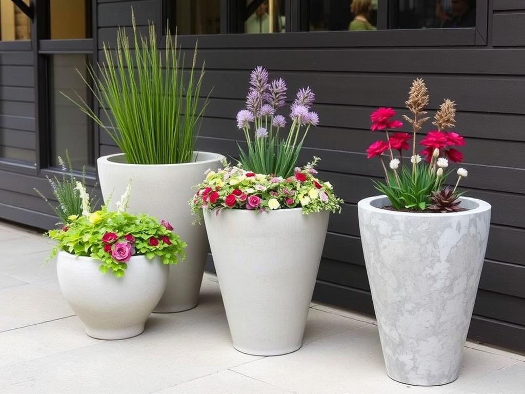 Как украсить городской ландшафт с помощью уличных вазонов. Вазоны из бетона и бетонные вазоны